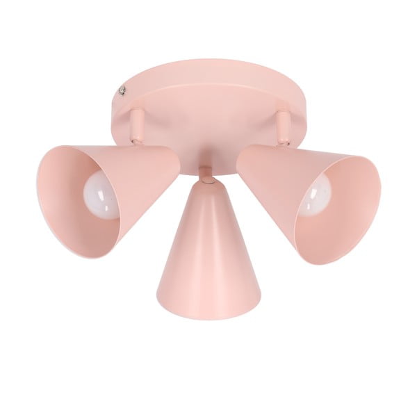 Lampada da soffitto rosa chiaro con paralume in metallo 34x34 cm Amor - Candellux Lighting-image-3