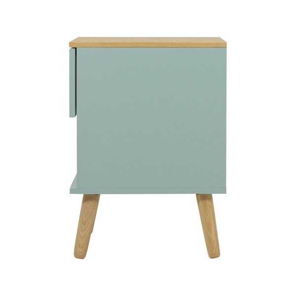 Comodino verde con gambe in legno di quercia Dot - Tenzo-image-3