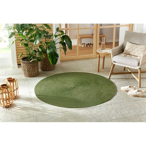 Tappeto verde rotondo per esterni ø 200 cm - NORTHRUGS-image-1