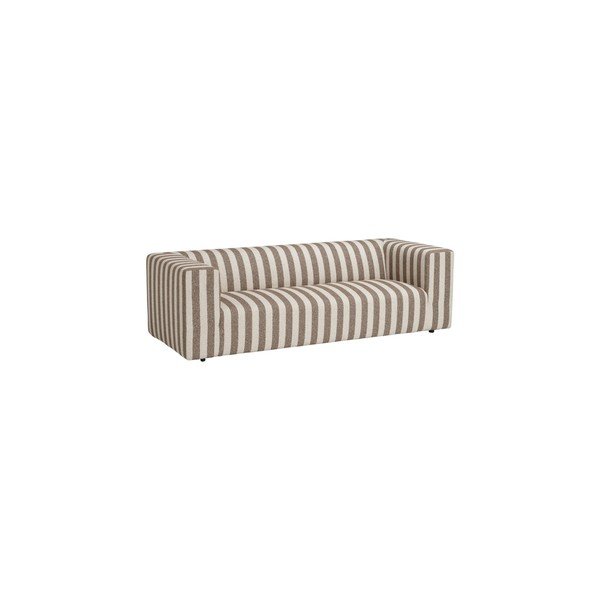 Divano marrone/color crema con rivestimento in ciniglia 220 cm Lisa – Ellos Home