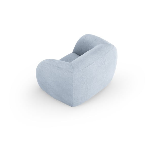 Poltrona blu chiaro in tessuto bouclé Essen - Cosmopolitan Design-image-3