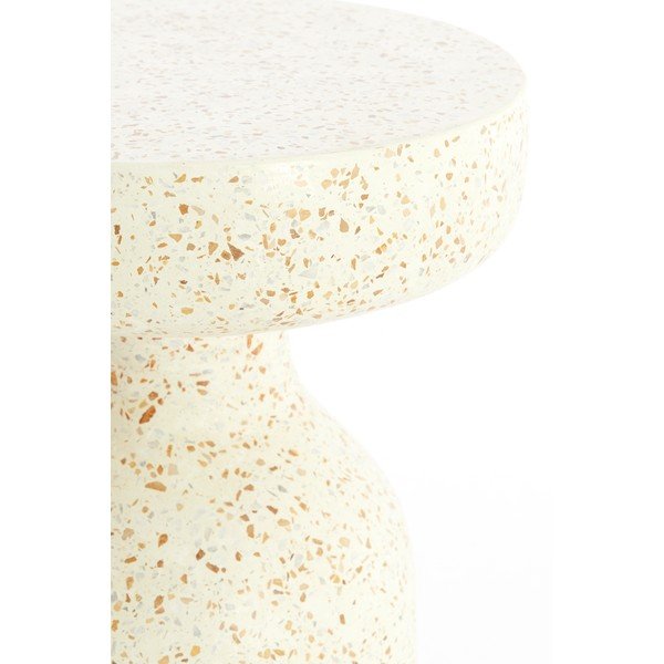 Tavolino rotondo in cemento terrazzato ø 32 cm Moravit – Light & Living-image-3