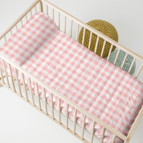 Copriletto trapuntato in cotone per bambini 100x130 cm Vichy - Happy Friday-image-1