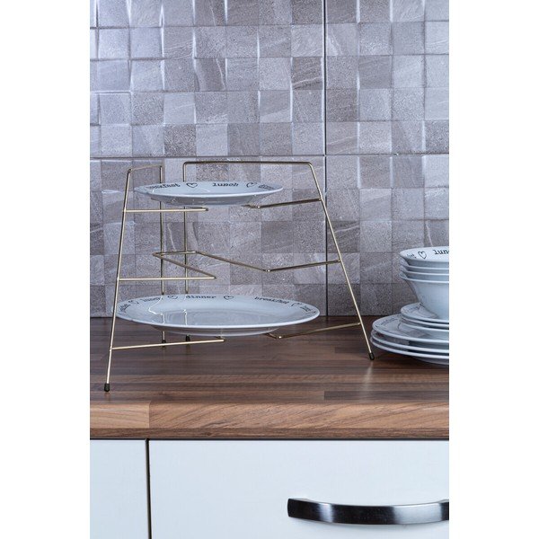 Ripiano aggiuntivo dorato in metallo 37x25 cm Rowan – Premier Housewares-image-1