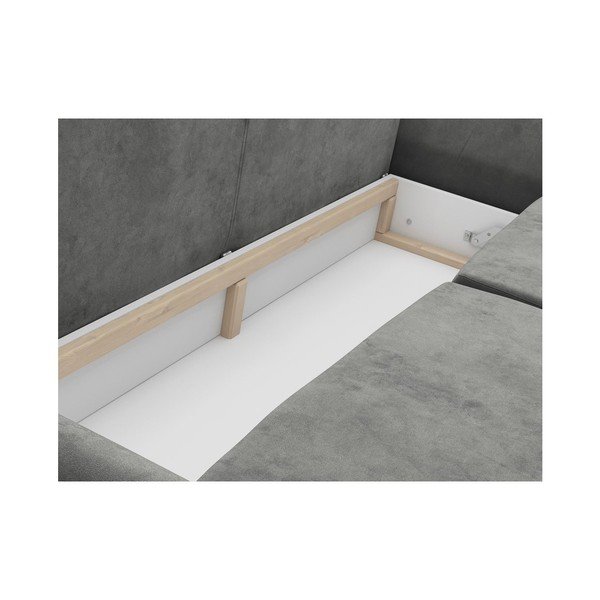 Divano letto a tre posti grigio con rivestimento in velluto Pyxis - Windsor & Co Sofas-image-4