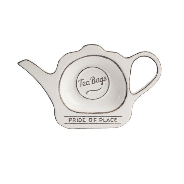 Bílý keramický stojánek na čajové sáčky T&G Woodware Pride of Place
