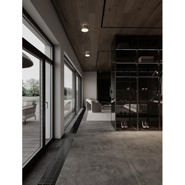 Plafoniera LED grigia in alluminio Ozen – Nova Luce-image-1