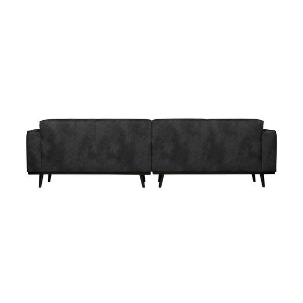 Divano nero in finta pelle scamosciata, 280 cm Statement - BePureHome-image-1
