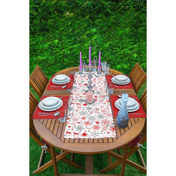 Set natalizio di 4 tovaglie e runner da tavola 140x45 cm American Servis - Mila Home-image-2