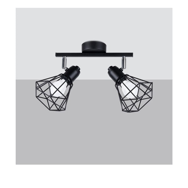 Lampada da soffitto nera ø 10 cm Varpu - Sollux-image-3