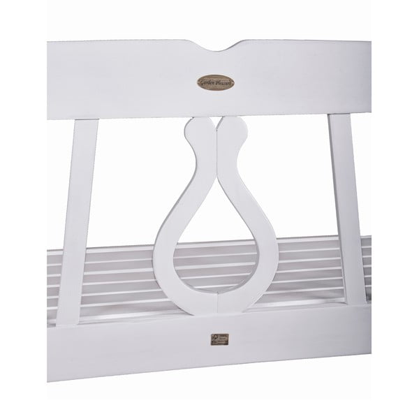 Panchina da giardino in legno bianco Arcadia - Garden Pleasure-image-2