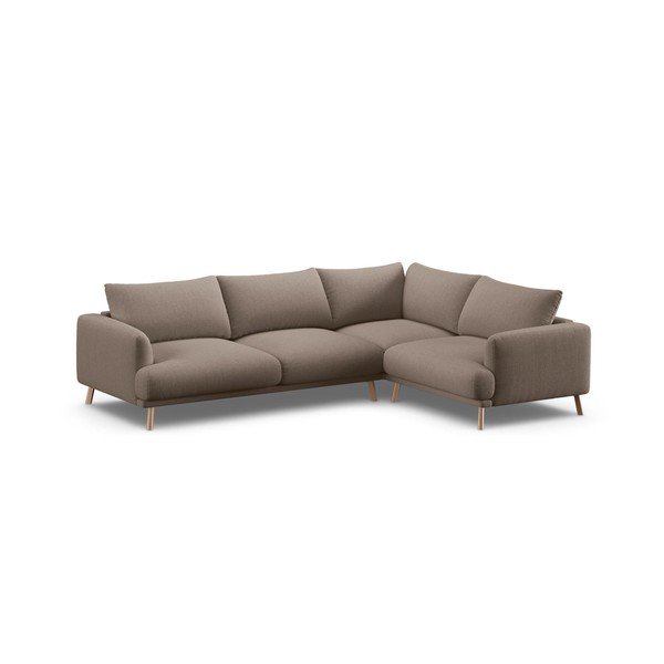 Divano angolare grigio tortora (con penisola a destra/con chaise lounge) Naomi – Micadoni 