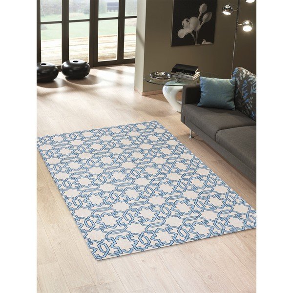 Tappeto da cucina altamente resistente Webtappeti Piastrelle blu, 60 x 220 cm - Floorita-image-1