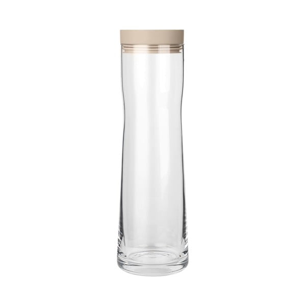 Caraffa per acqua in vetro con coperchio in silicone beige Aqua, 1 l - Blomus