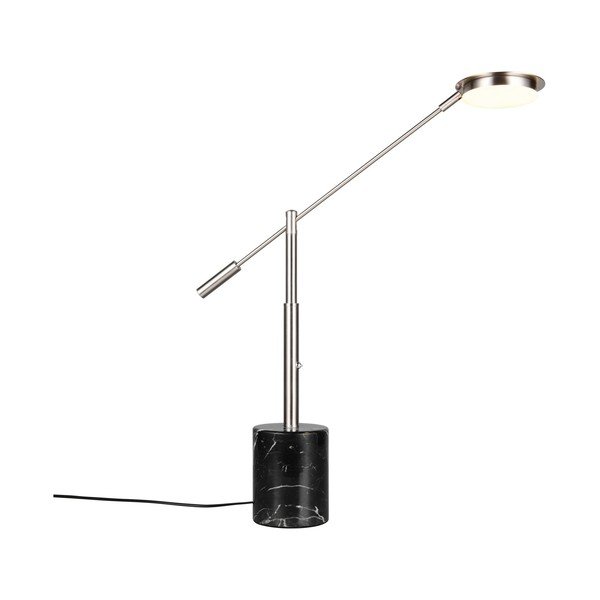Lampada da tavolo LED nera e argentata (altezza totale 65 cm) Fiore – Trio Select