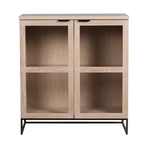 Vetrina in legno di quercia di colore naturale 95x105 cm Everett - Rowico-image-3