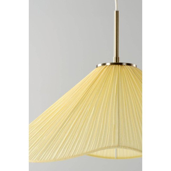 Lampadario giallo in tessuto ø 50 cm Lunaria – Jotex-image-2