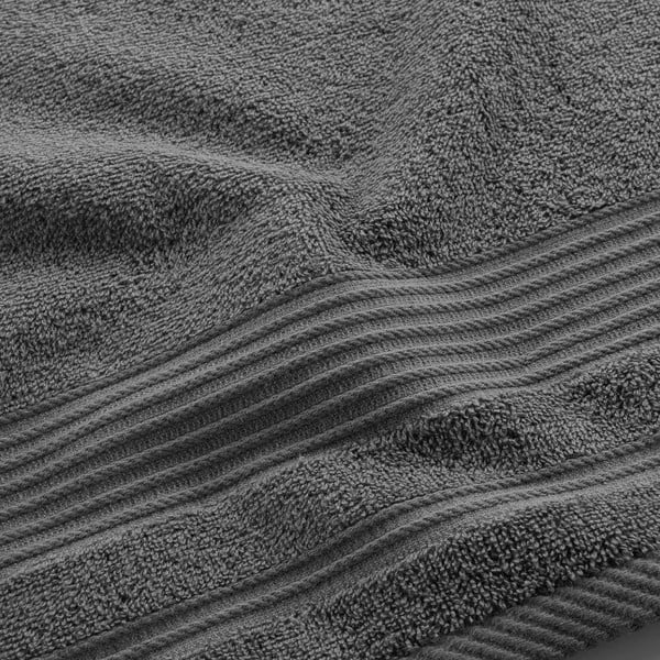 Asciugamano in spugna di cotone grigio scuro 50x90 cm Tendresse - douceur d'intérieur-image-2