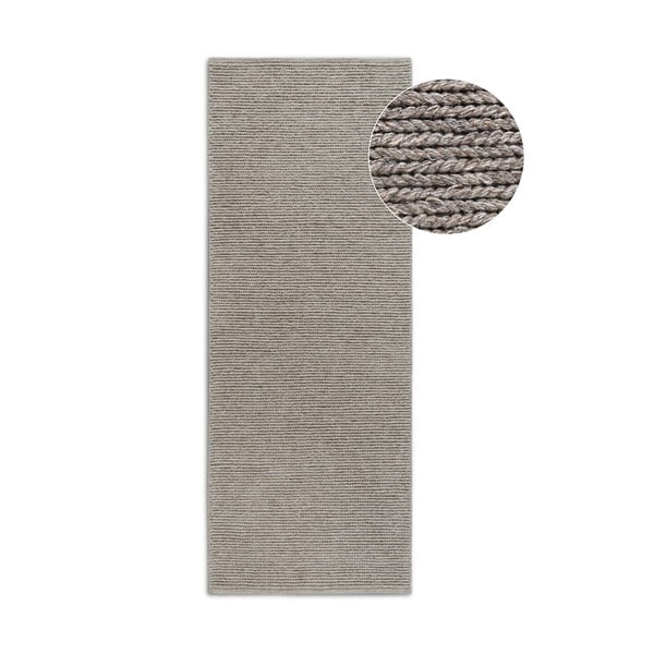 Passatoia marrone chiaro in lana tessuta a mano 80x200 cm Francois - Villeroy&Boch