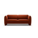 Divano color mattone con rivestimento in velluto 204 cm Georgia – Micadoni 