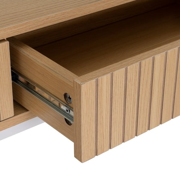 Tavolo consolle di colore naturale con effetto rovere 30x100 cm Mid-Lines – Casa Selección-image-3