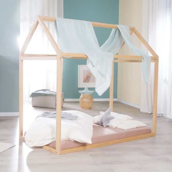 Letto per bambini in colore naturale 70x140 cm Montessori - Roba-image-3