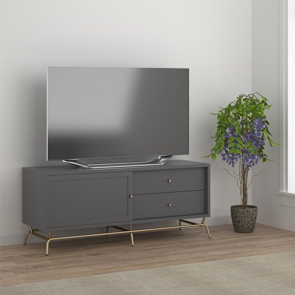 Tavolo TV grigio 150x62 cm Madison - Støraa-image-1