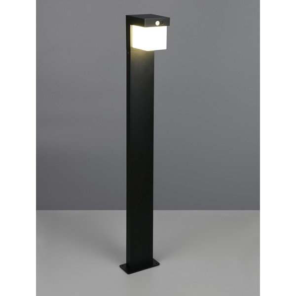 Illuminazione esterna LED con alimentazione a pannelli solari con sensore di movimento a colonna (altezza totale 100 cm) Colombo – Reality-image-1