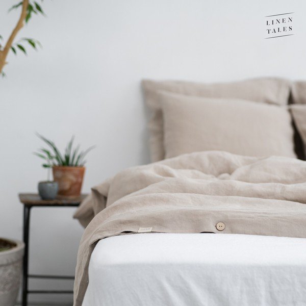 Biancheria da letto beige in fibra di canapa 220x140 cm - Linen Tales-image-2