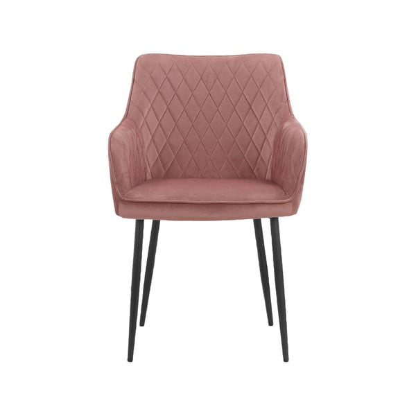 Set di sedie da pranzo rosa chiaro in imbottito 2 pz Elvira – Støraa-image-2