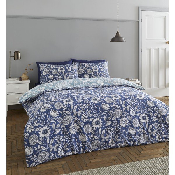 Biancheria da letto verde-blu 200x135 cm Tapestry Floral - Catherine Lansfield-image-2