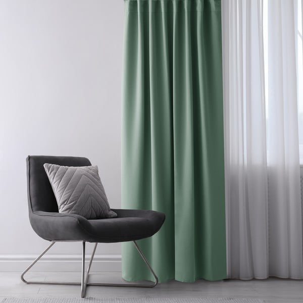 Tenda parzialmente oscurante verde chiaro 140x245 cm Kierra – Restilo-image-1