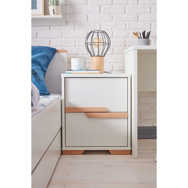 Comodino bianco Snap - Pinio-image-1