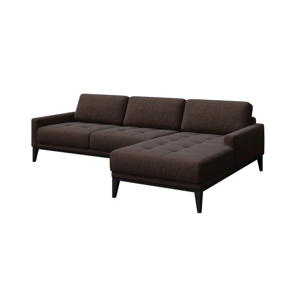 Divano angolare marrone Musso Tufted, angolo destro - MESONICA-image-2