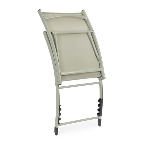 Sdraio da giardino grigio tortora in metallo regolabile/pieghevole Taylor – Bizzotto-image-3