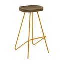 Sedia da bar dorata/di colore naturale in olmo massiccio (altezza della seduta 78 cm) District – Premier Housewares