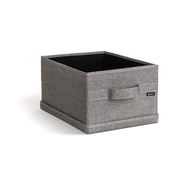 Scatola con coperchio grigia in tessuto 27x36x19 cm Soft Storage Small – Bigso-image-3