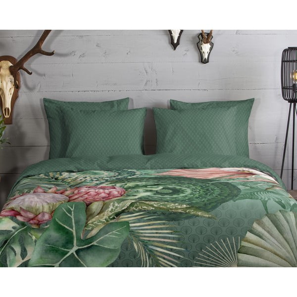 Biancheria da letto in flanella verde per letto singolo 140x200 cm - HIP-image-2