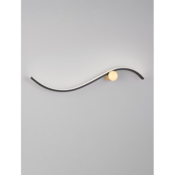 Lampada da parete LED nera opaca in alluminio Kima – Nova Luce-image-2