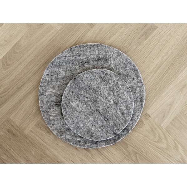 Sottobicchiere in feltro di lana grigio acciaio Sottobicchiere in feltro, ⌀ 20 cm - Wooldot-image-1