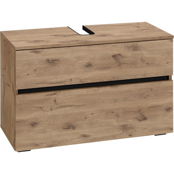 Mobile effetto rovere per lavabo da parete 80x55 cm Wisla - Støraa-image-2