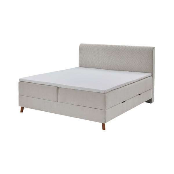 Letto boxspring beige con contenitore 160x200 cm Memphis - Meise Möbel