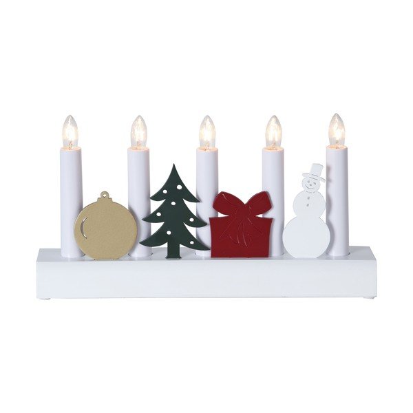 Candeliere bianco, altezza 15 cm Julia - Star Trading-image-2