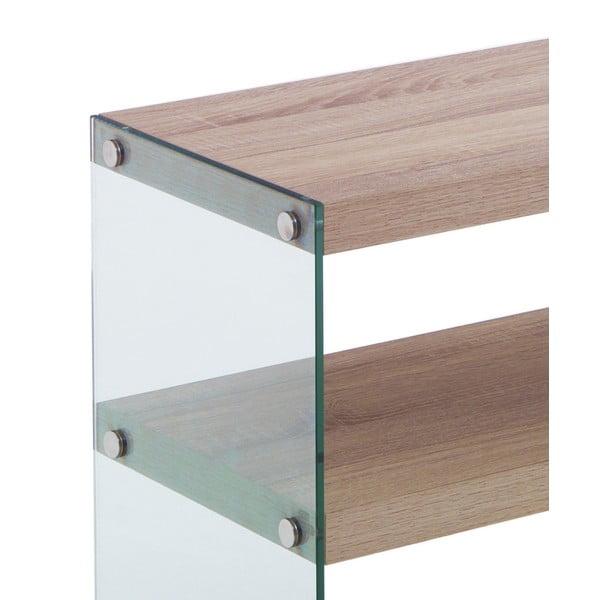 Consolle con piano in rovere decorato in colore naturale 35x100 cm Nancy - Tomasucci-image-3