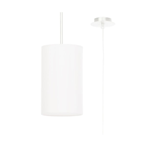 Lampada a sospensione bianca con paralume in tessuto ø 15 cm Volta - Nice Lamps