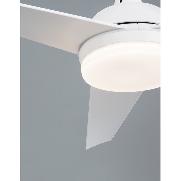 Plafoniera LED bianco opaco in metallo con paralume in vetro Flow – Nova Luce-image-2