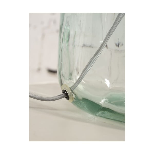 Lampada da tavolo con paralume beige e struttura in vetro riciclato di Murano, ⌀ 30 cm - Good&Mojo-image-1