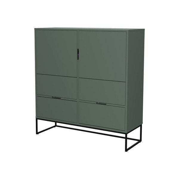 Cassettiera alta grigio-verde 118x127 cm Lipp - Tenzo-image-3