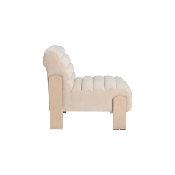 Poltrona beige con rivestimento in ciniglia Mums – Ellos Home-image-3