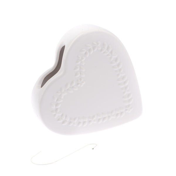 Umidificatore a cuore in ceramica bianca - Dakls